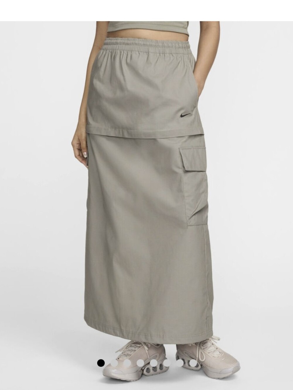 NWT Nike Sportswear Mid-rise Woven Ripstop Convertible Cargo Maxi Mini Skirt